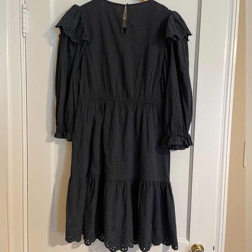 Universal Thread Black Eyelet sleeve dress - Picture 3 of 8